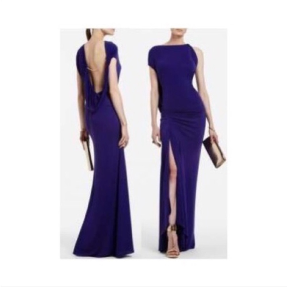 BCBGMAXAZRIA Fran Gown in violet.